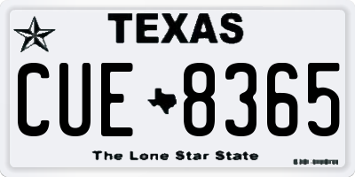 TX license plate CUE8365