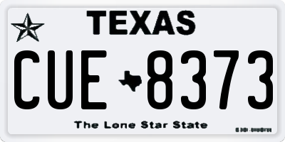 TX license plate CUE8373