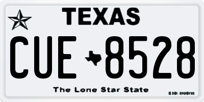 TX license plate CUE8528