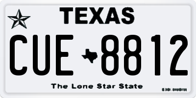 TX license plate CUE8812