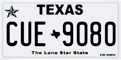 TX license plate CUE9080
