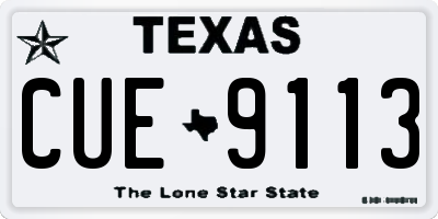 TX license plate CUE9113