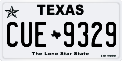 TX license plate CUE9329