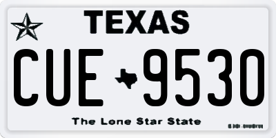 TX license plate CUE9530