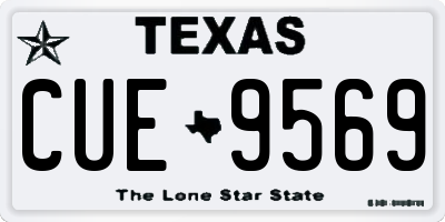 TX license plate CUE9569
