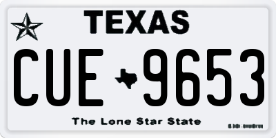 TX license plate CUE9653