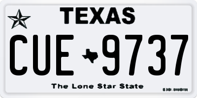 TX license plate CUE9737