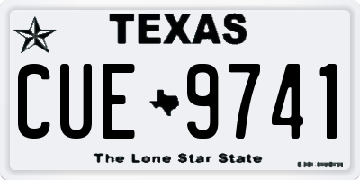 TX license plate CUE9741