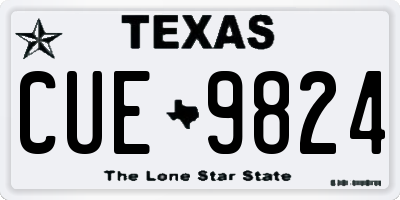 TX license plate CUE9824