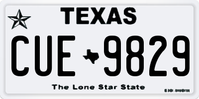 TX license plate CUE9829