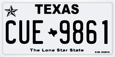 TX license plate CUE9861