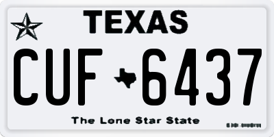 TX license plate CUF6437