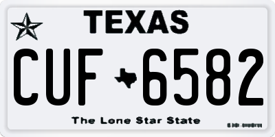 TX license plate CUF6582