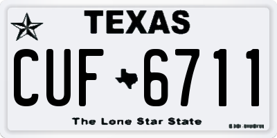 TX license plate CUF6711