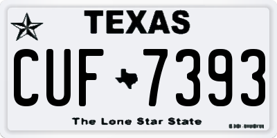 TX license plate CUF7393