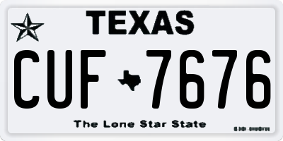TX license plate CUF7676