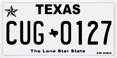 TX license plate CUG0127