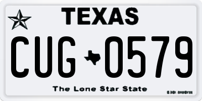 TX license plate CUG0579