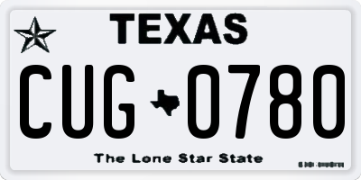 TX license plate CUG0780