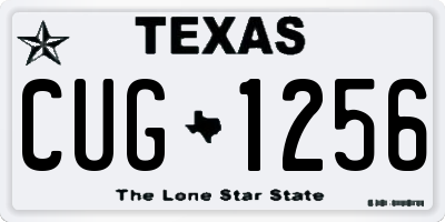 TX license plate CUG1256