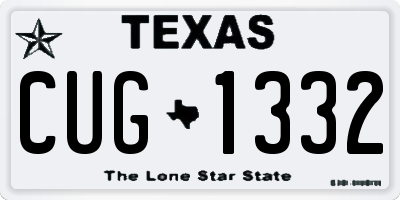 TX license plate CUG1332