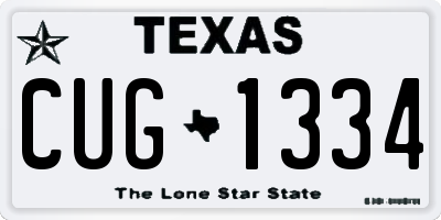 TX license plate CUG1334