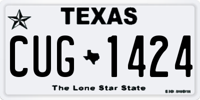 TX license plate CUG1424