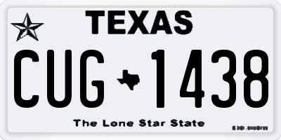 TX license plate CUG1438