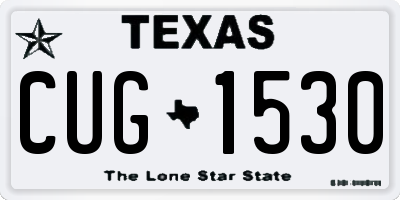 TX license plate CUG1530