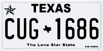 TX license plate CUG1686