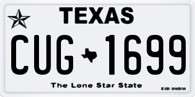 TX license plate CUG1699