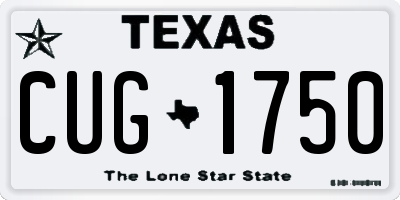 TX license plate CUG1750