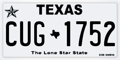 TX license plate CUG1752