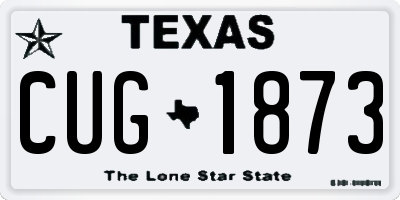 TX license plate CUG1873
