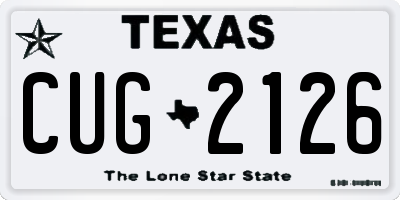 TX license plate CUG2126