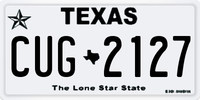 TX license plate CUG2127