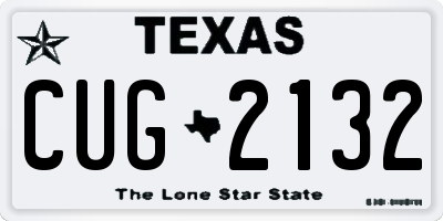 TX license plate CUG2132