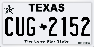 TX license plate CUG2152