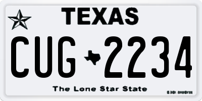 TX license plate CUG2234