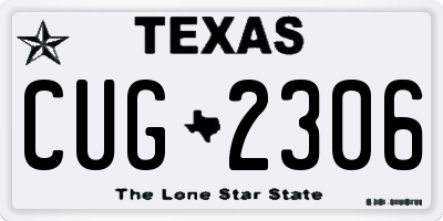 TX license plate CUG2306