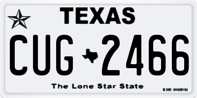 TX license plate CUG2466