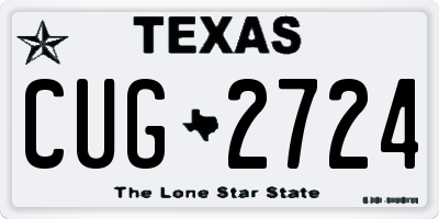 TX license plate CUG2724