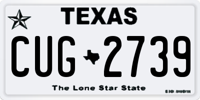 TX license plate CUG2739