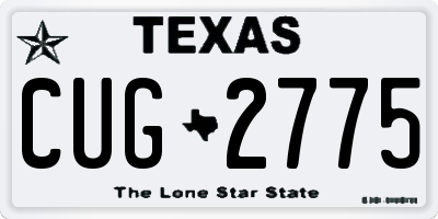 TX license plate CUG2775