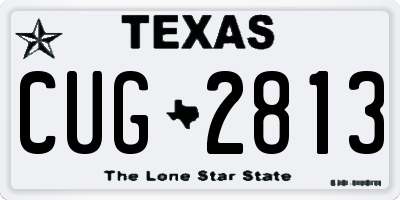 TX license plate CUG2813