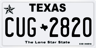 TX license plate CUG2820