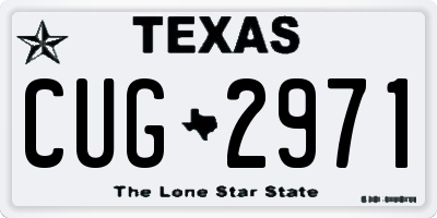TX license plate CUG2971