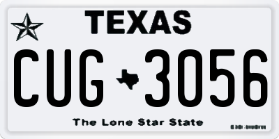 TX license plate CUG3056