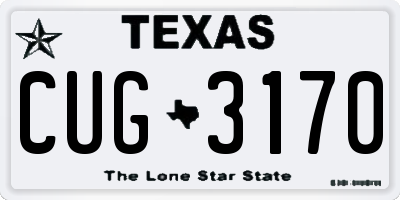 TX license plate CUG3170
