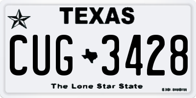 TX license plate CUG3428